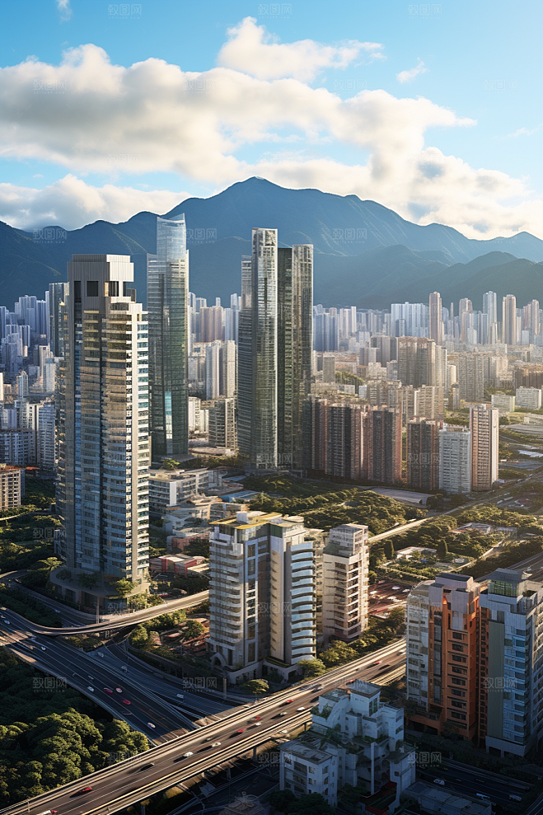 深圳城市风光旅游风景摄影图