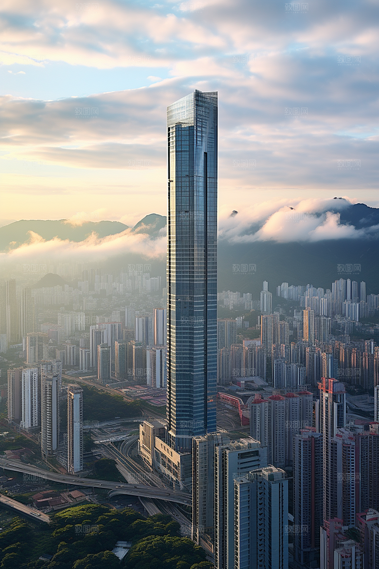 深圳城市风光景色旅游摄影图