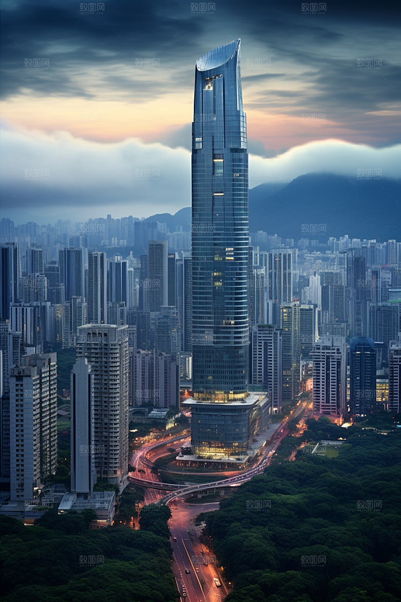 深圳城市风光现代化经济特区摄影图