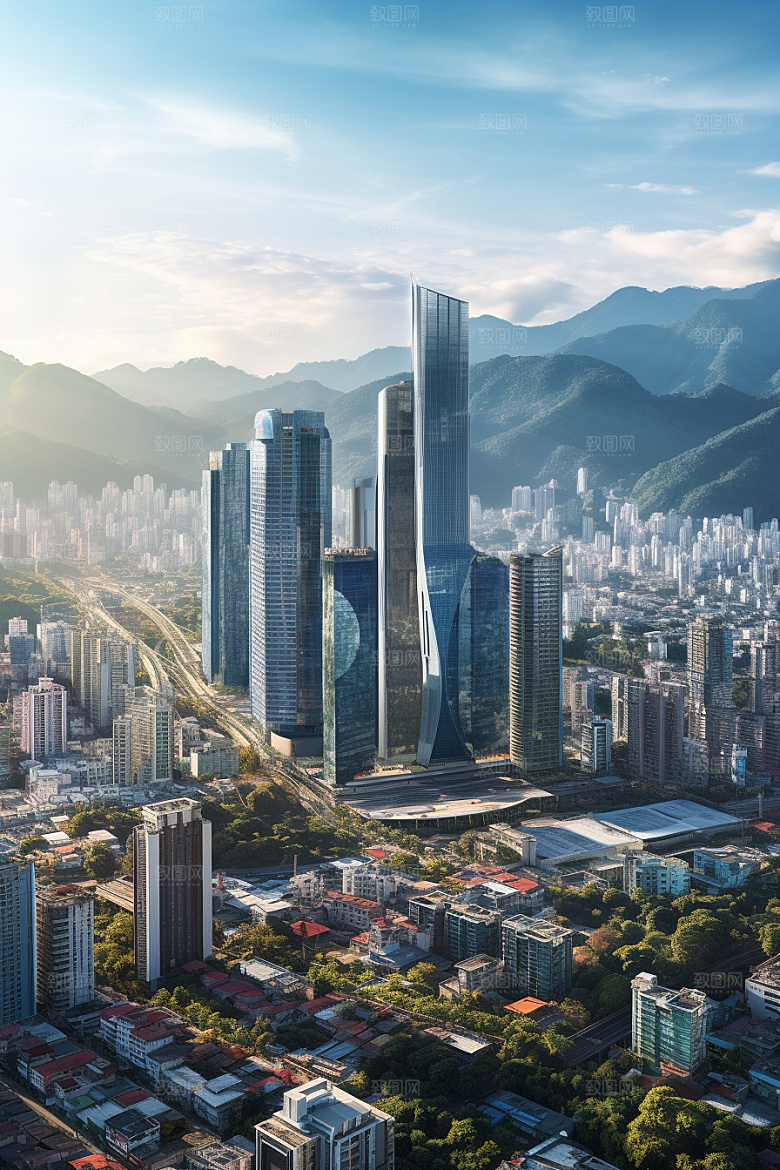 深圳城市风光景色旅游摄影图
