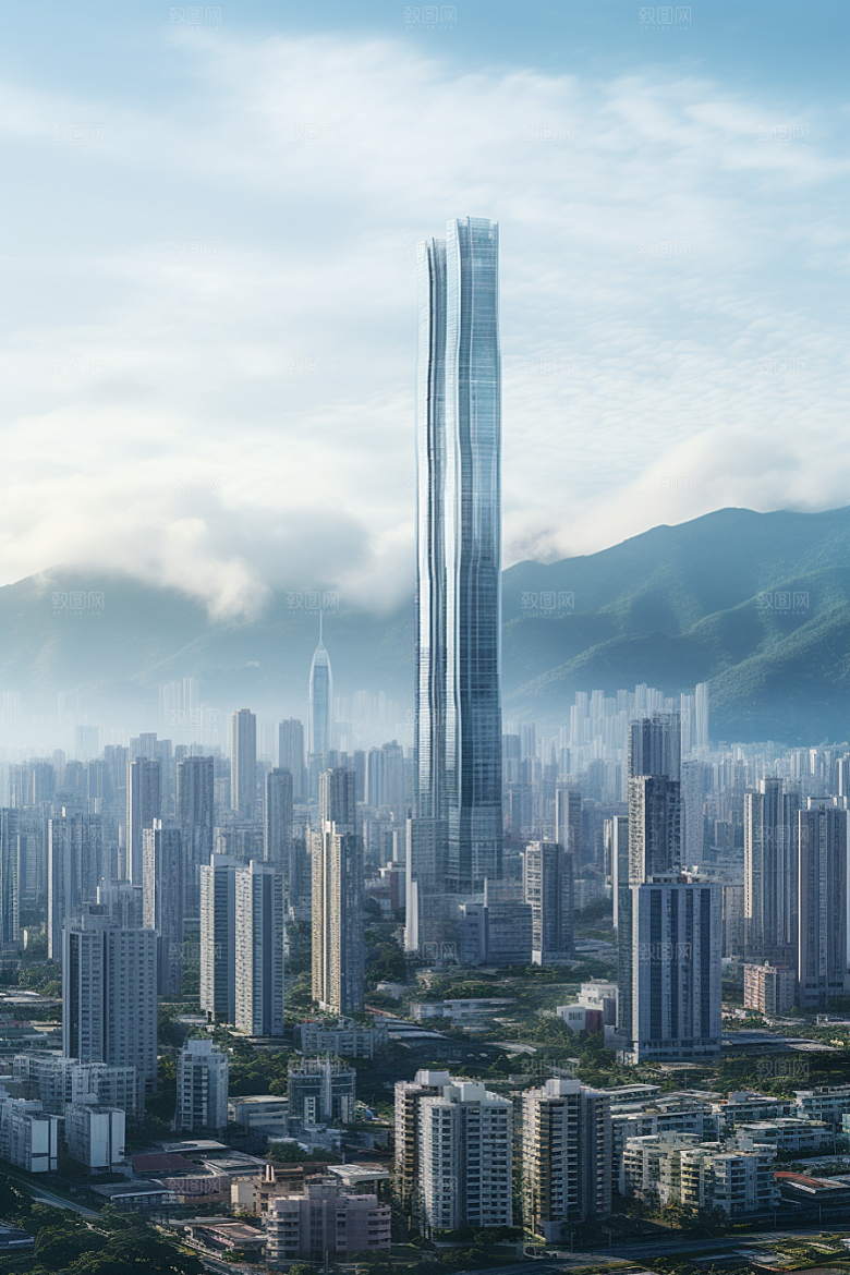 深圳城市风光经济特区都市摄影图