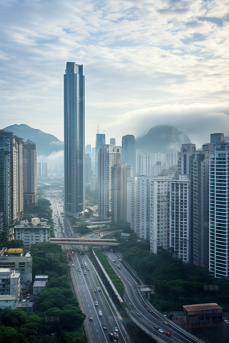 深圳城市风光现代化都市摄影图