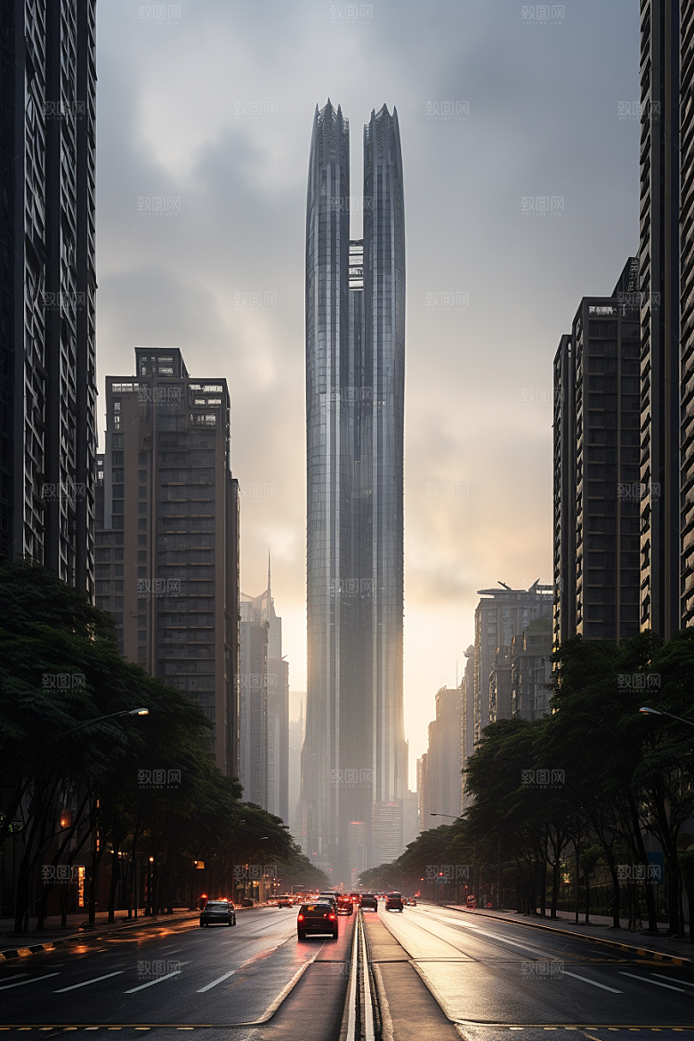 深圳城市风光现代化经济特区摄影图