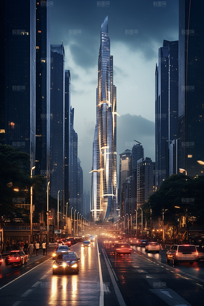 深圳城市风光旅游现代化摄影图