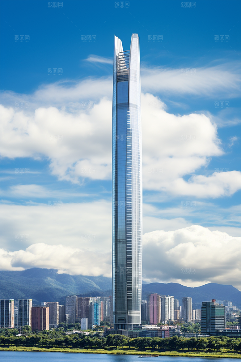 深圳城市风光新城地标摄影图