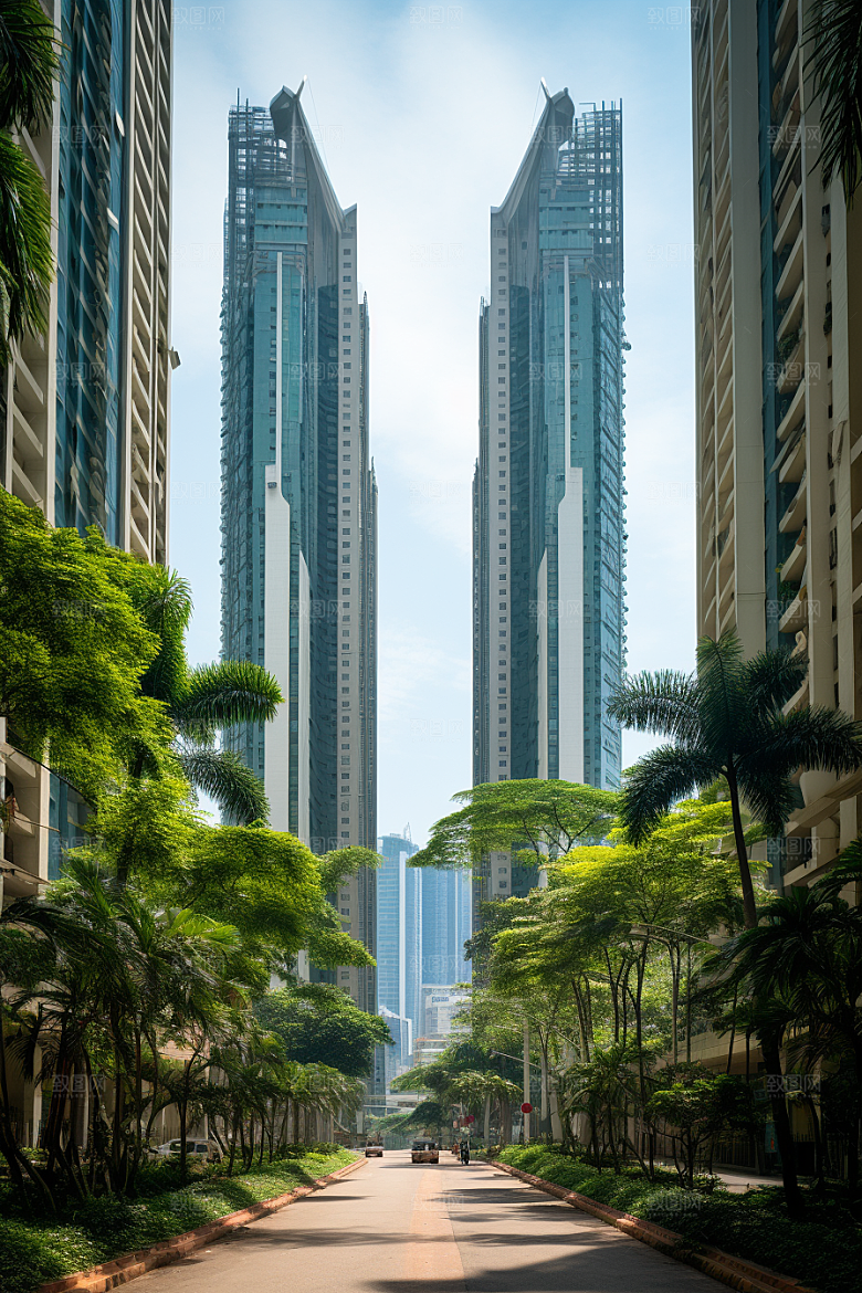 深圳城市风光风景新城摄影图
