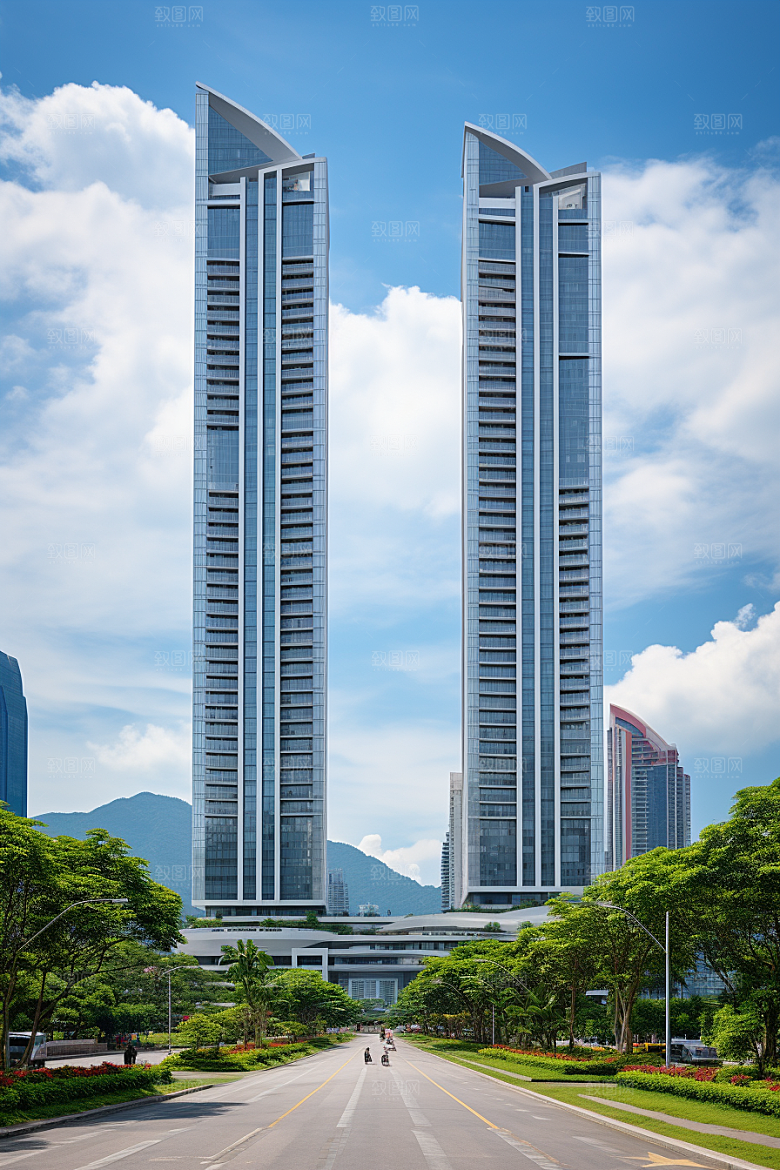 深圳城市风光新城旅行摄影图