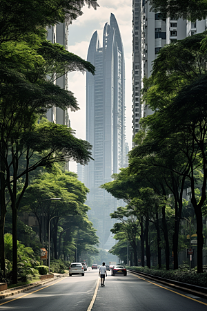 深圳城市风光都市现代化摄影图
