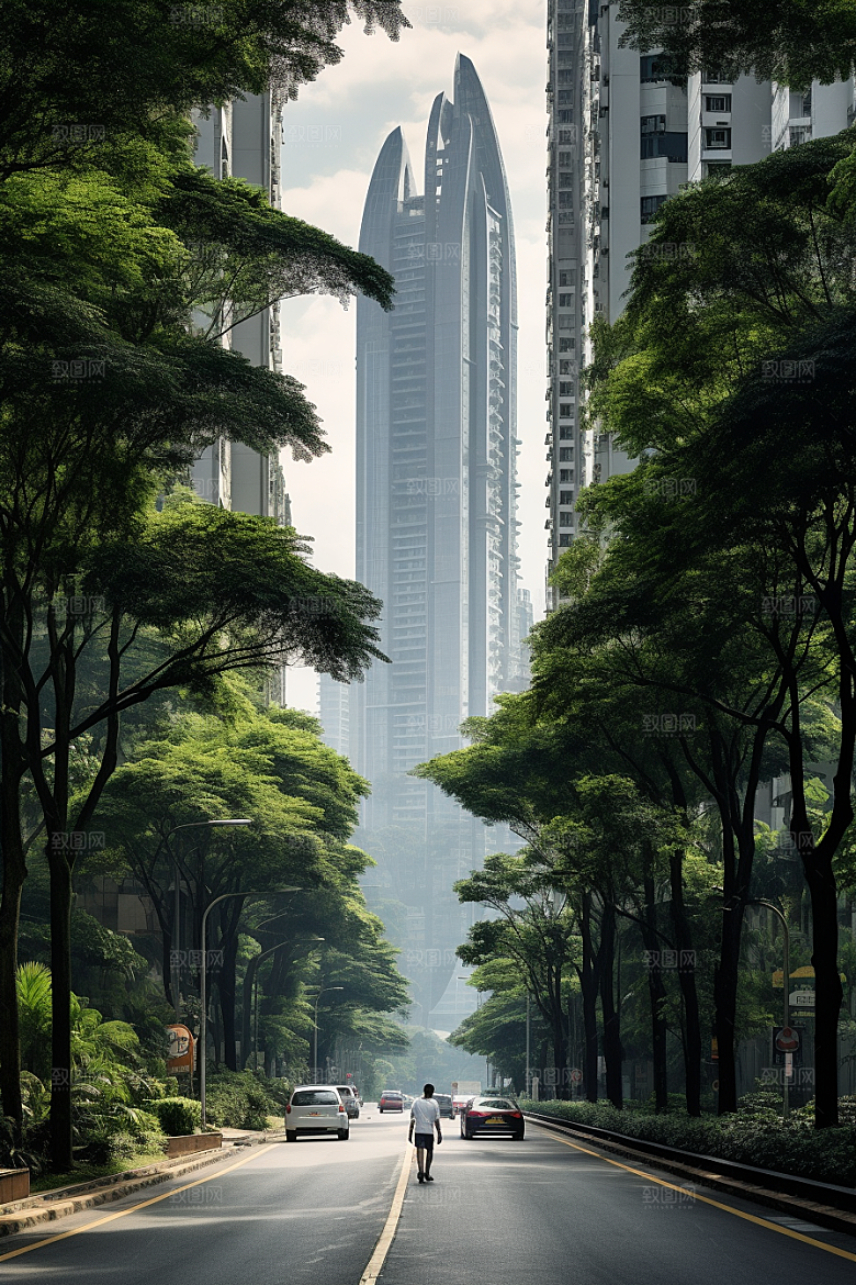 深圳城市风光都市现代化摄影图