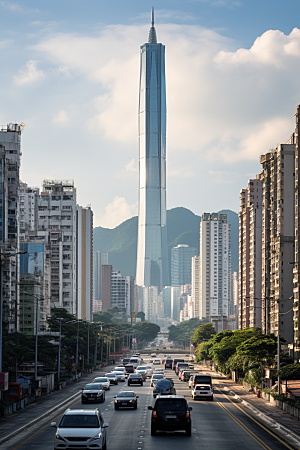 深圳城市风光旅行现代化摄影图