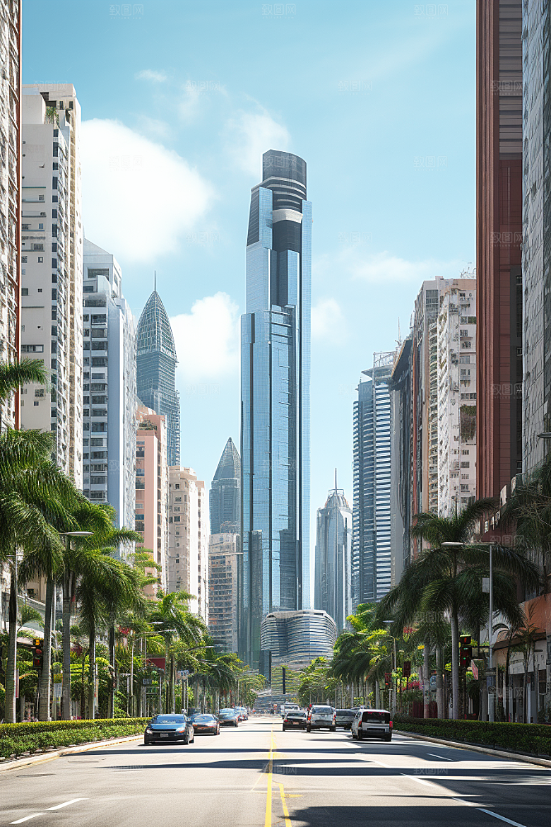 深圳城市风光经济特区旅游摄影图