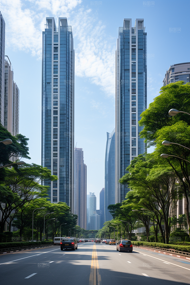 深圳城市风光经济特区风景摄影图
