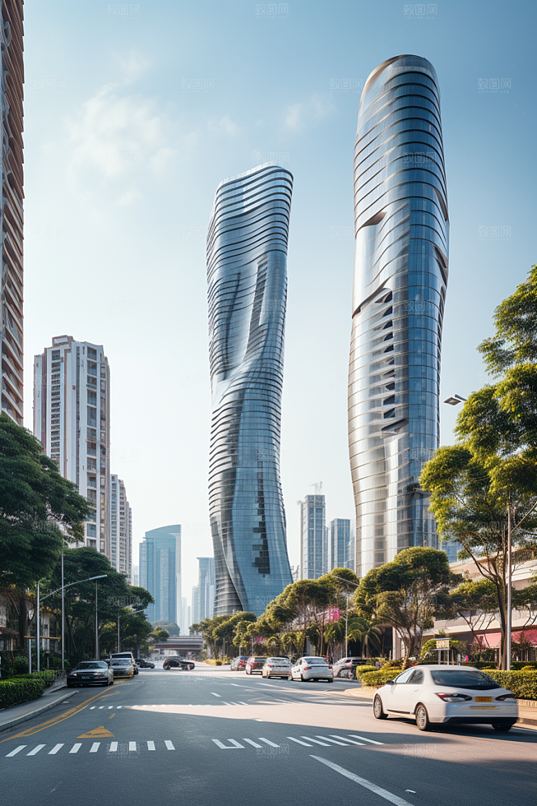 深圳城市风光景色现代化摄影图