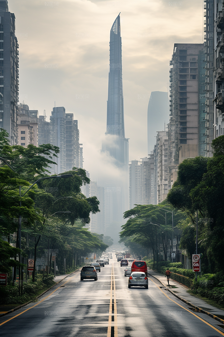 深圳城市风光景色现代化摄影图