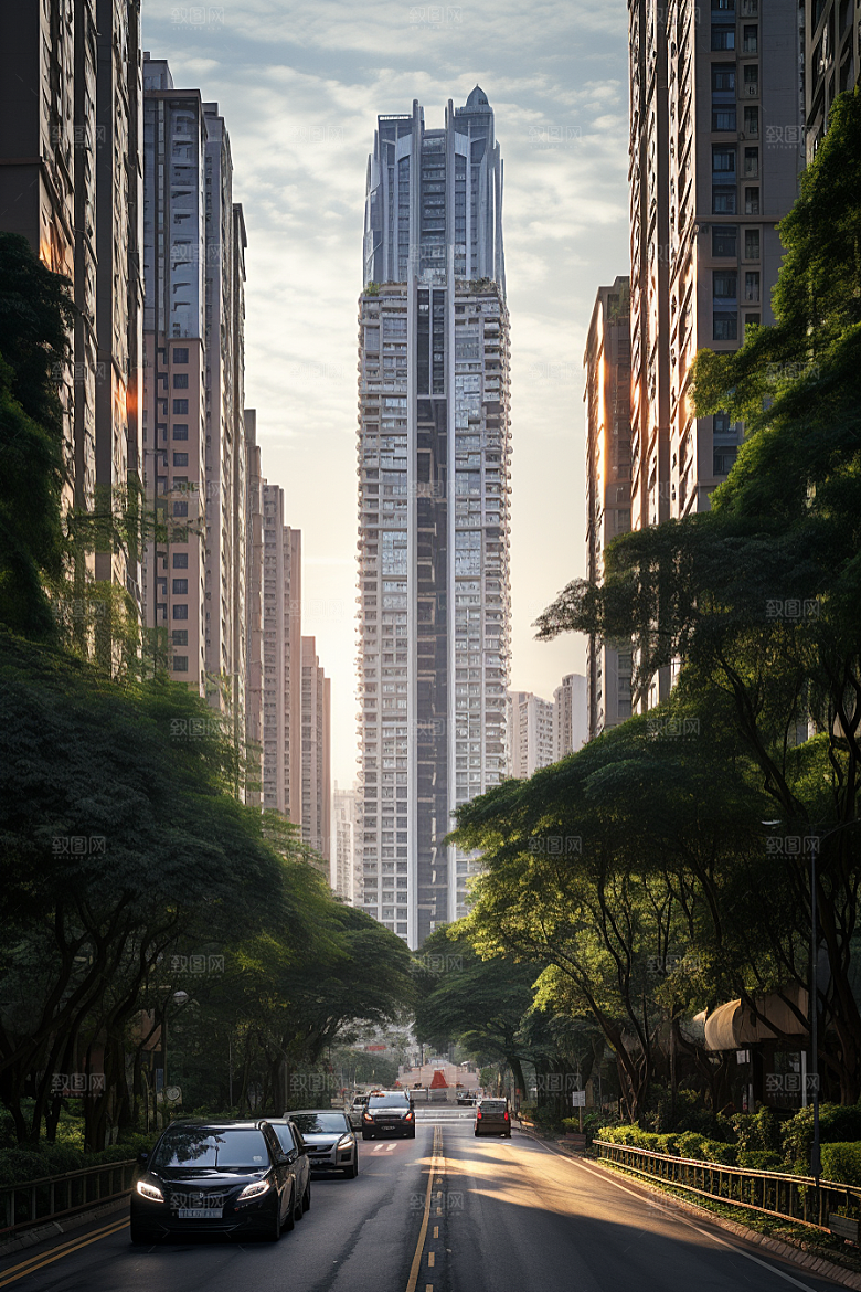深圳城市风光新城地标摄影图