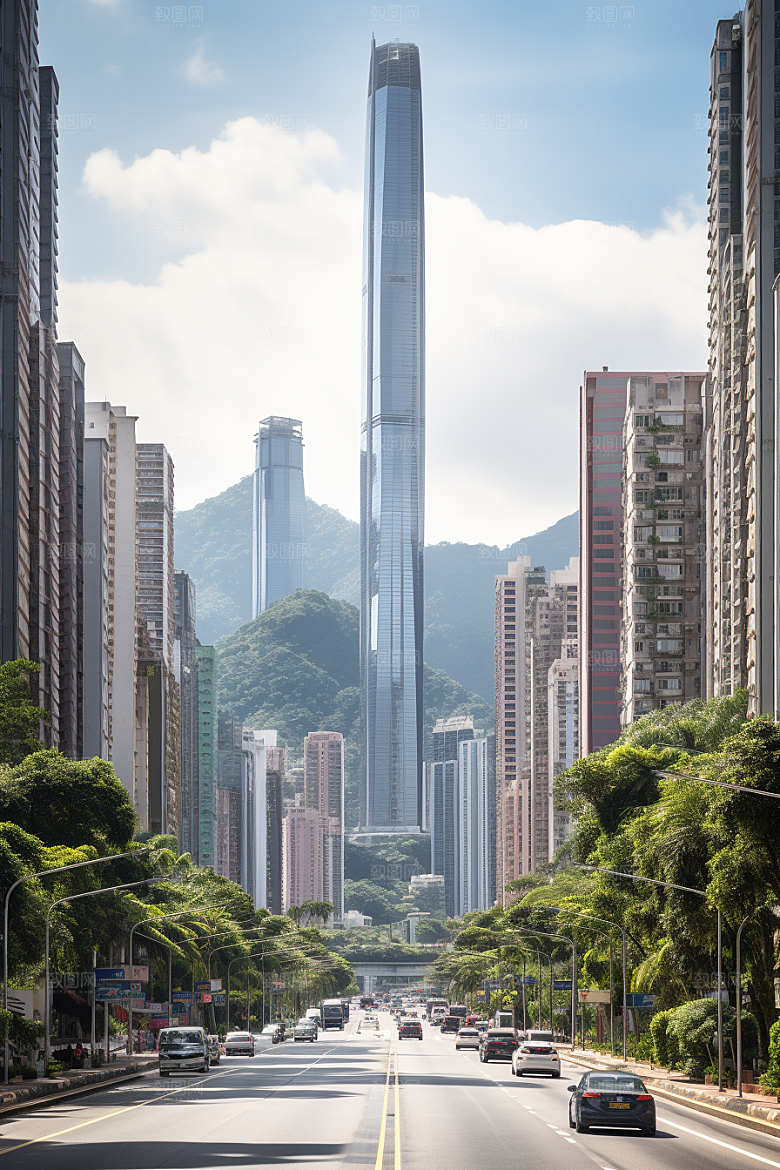 深圳城市风光经济特区旅游摄影图