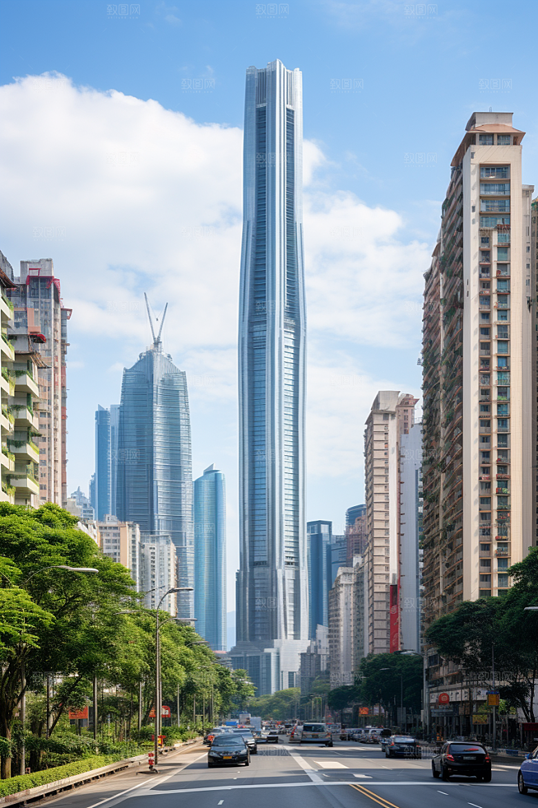 深圳城市风光风景新城摄影图