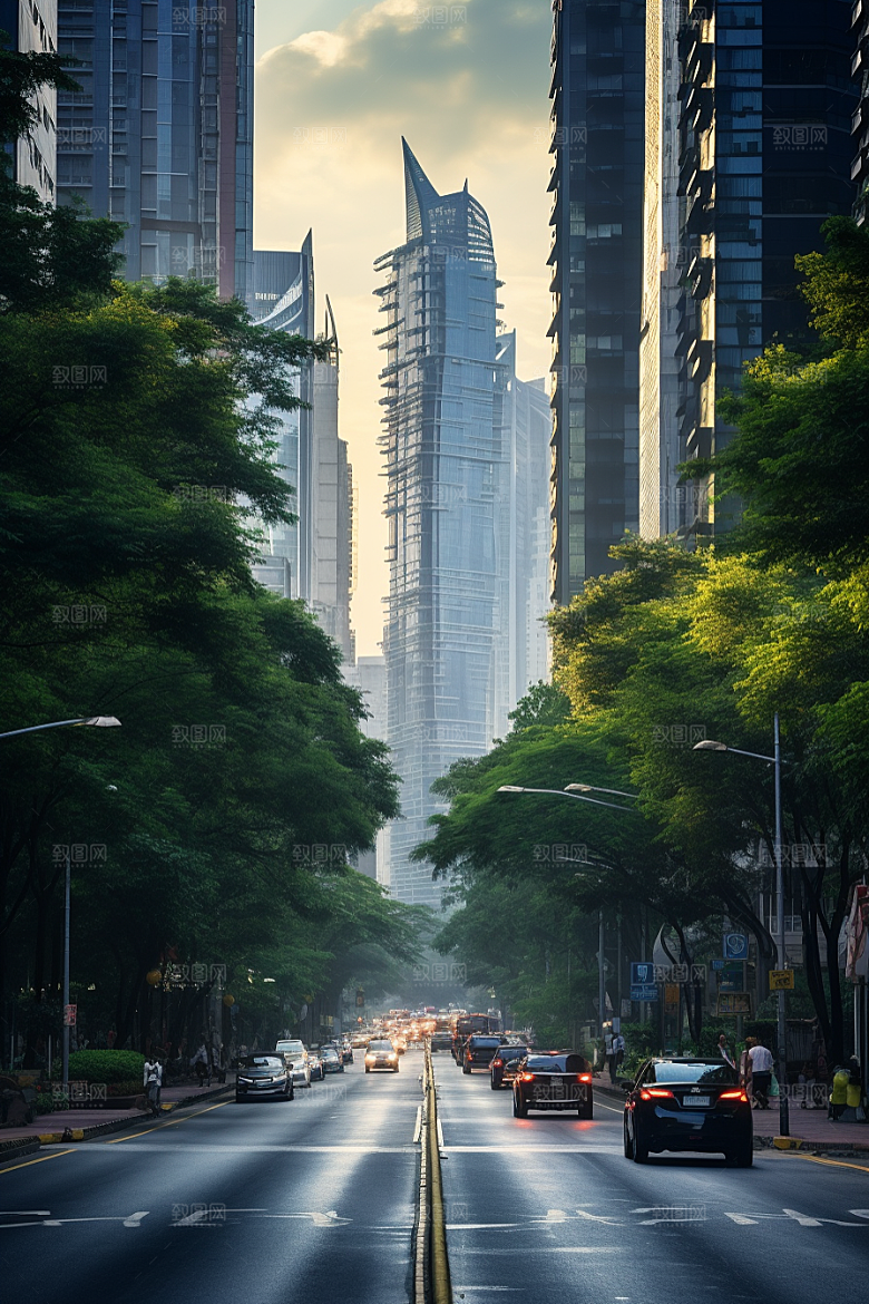 深圳城市风光都市新城摄影图