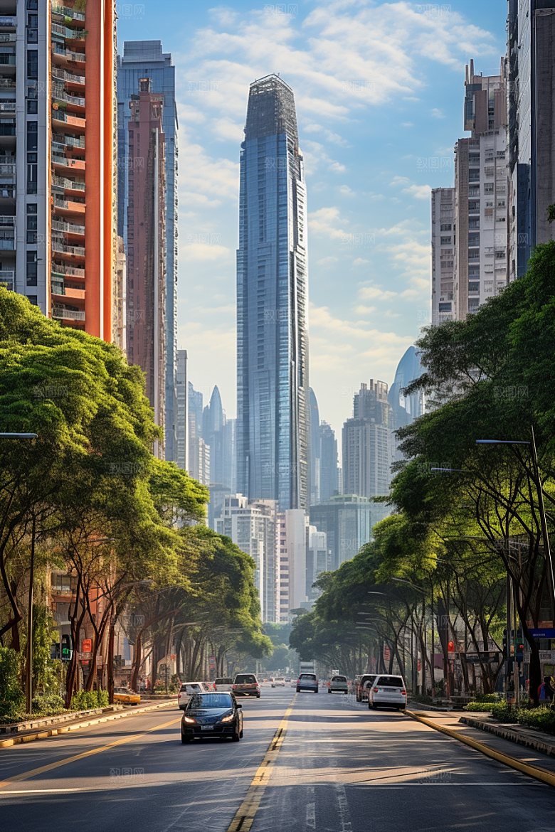 深圳城市风光经济特区旅游摄影图