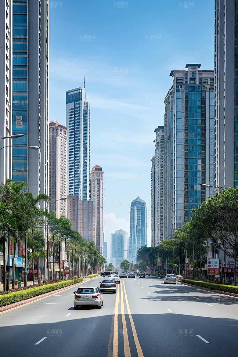 深圳城市风光新城旅游摄影图