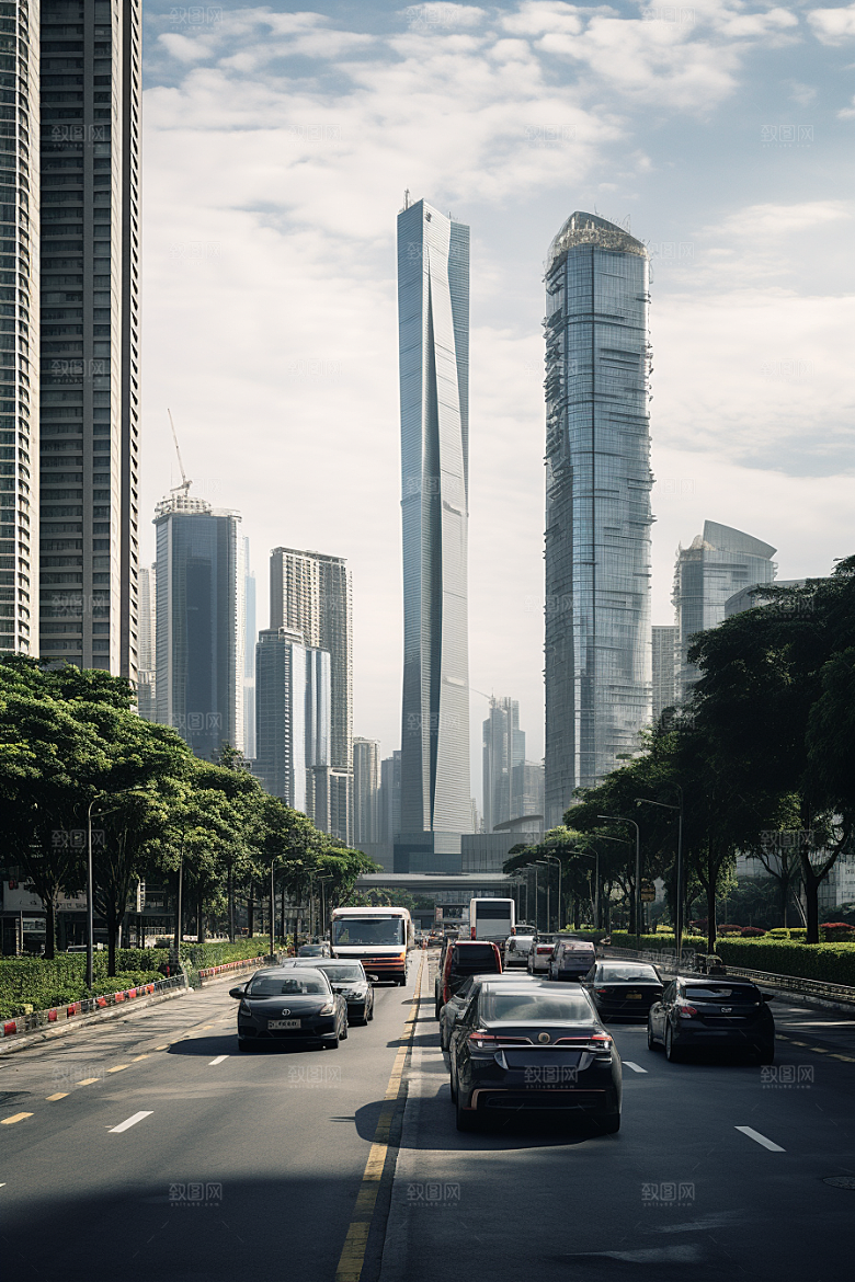 深圳城市风光风景现代化摄影图