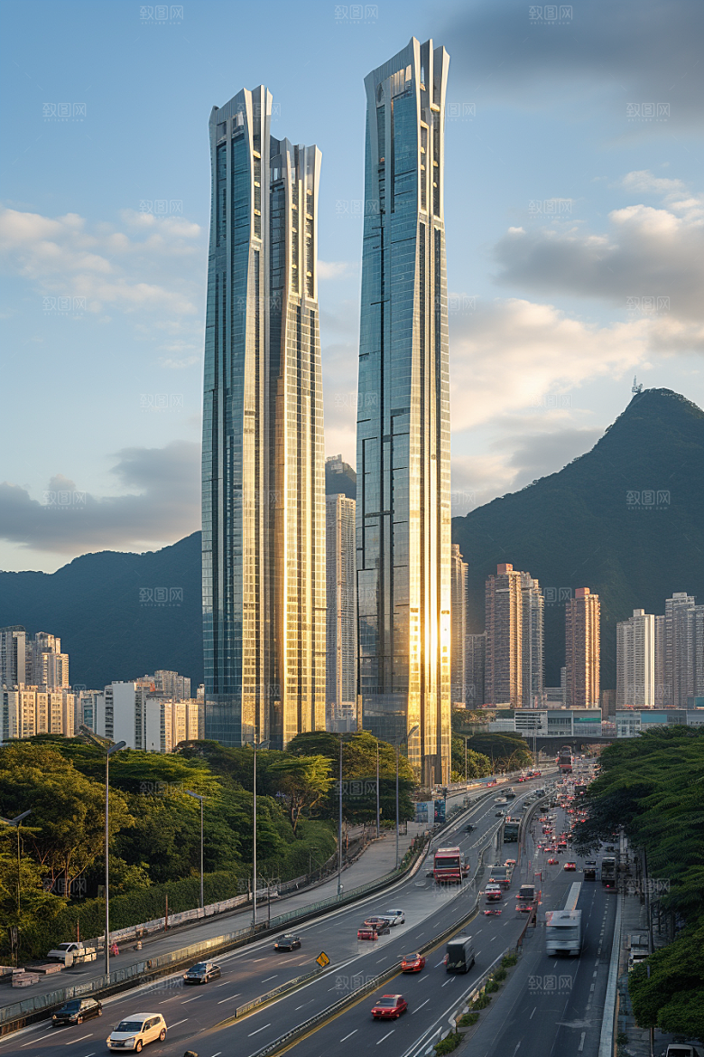 深圳城市风光经济特区风景摄影图