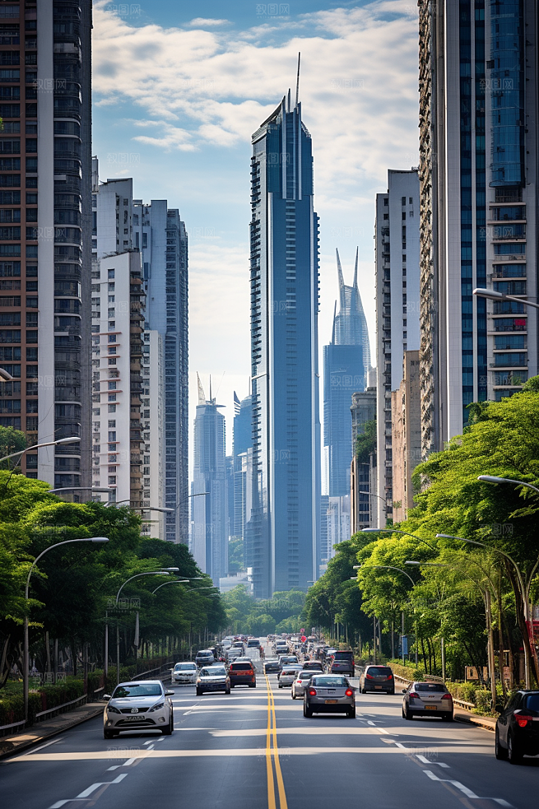 深圳城市风光新城景色摄影图