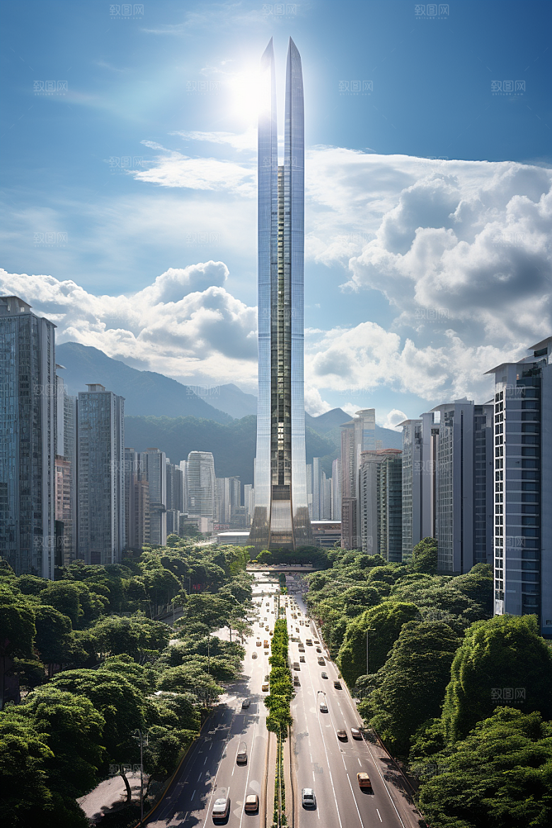 深圳城市风光现代化都市摄影图