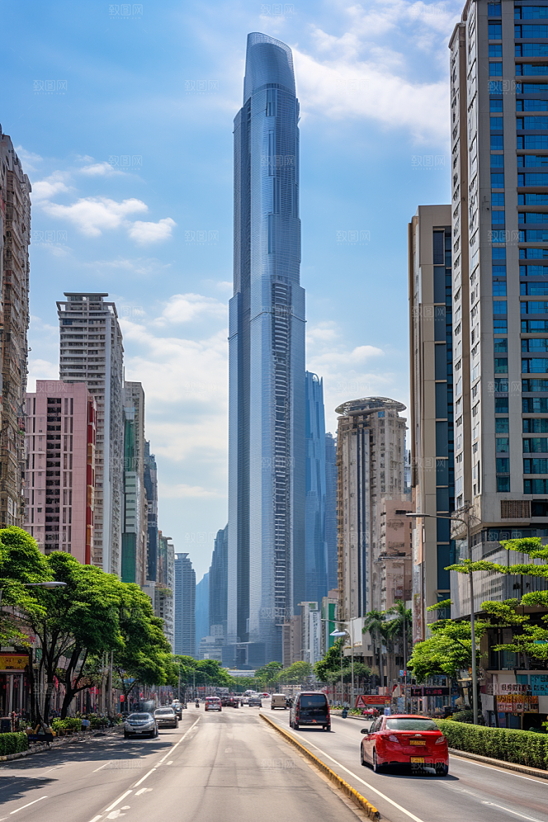 深圳城市风光旅游新城摄影图