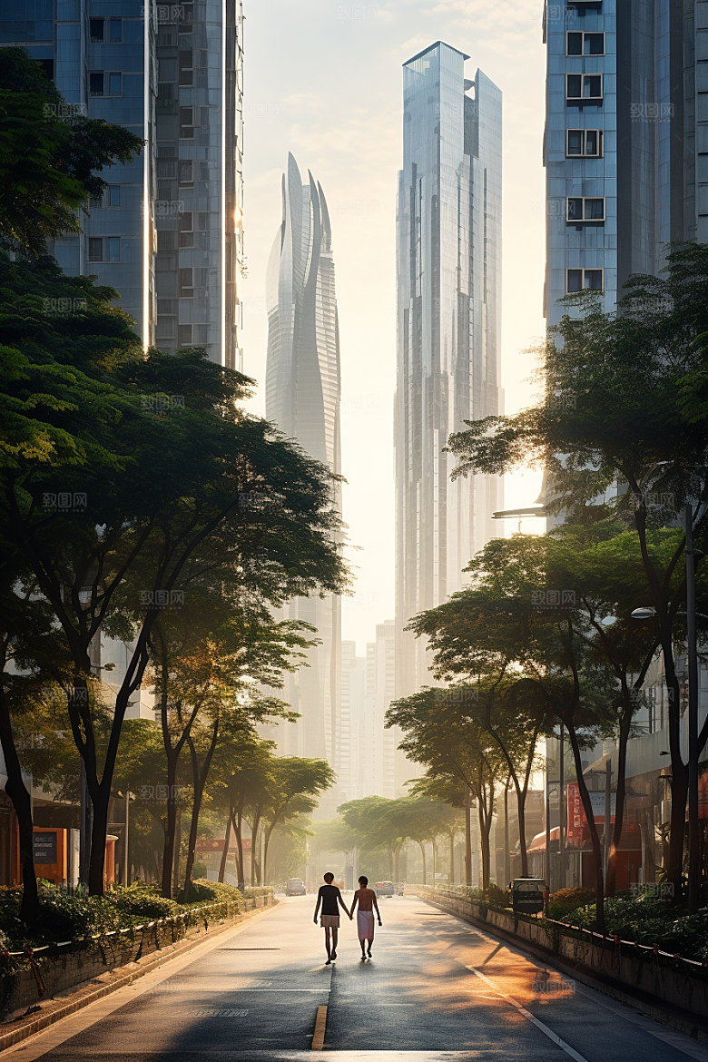深圳城市风光经济特区都市摄影图