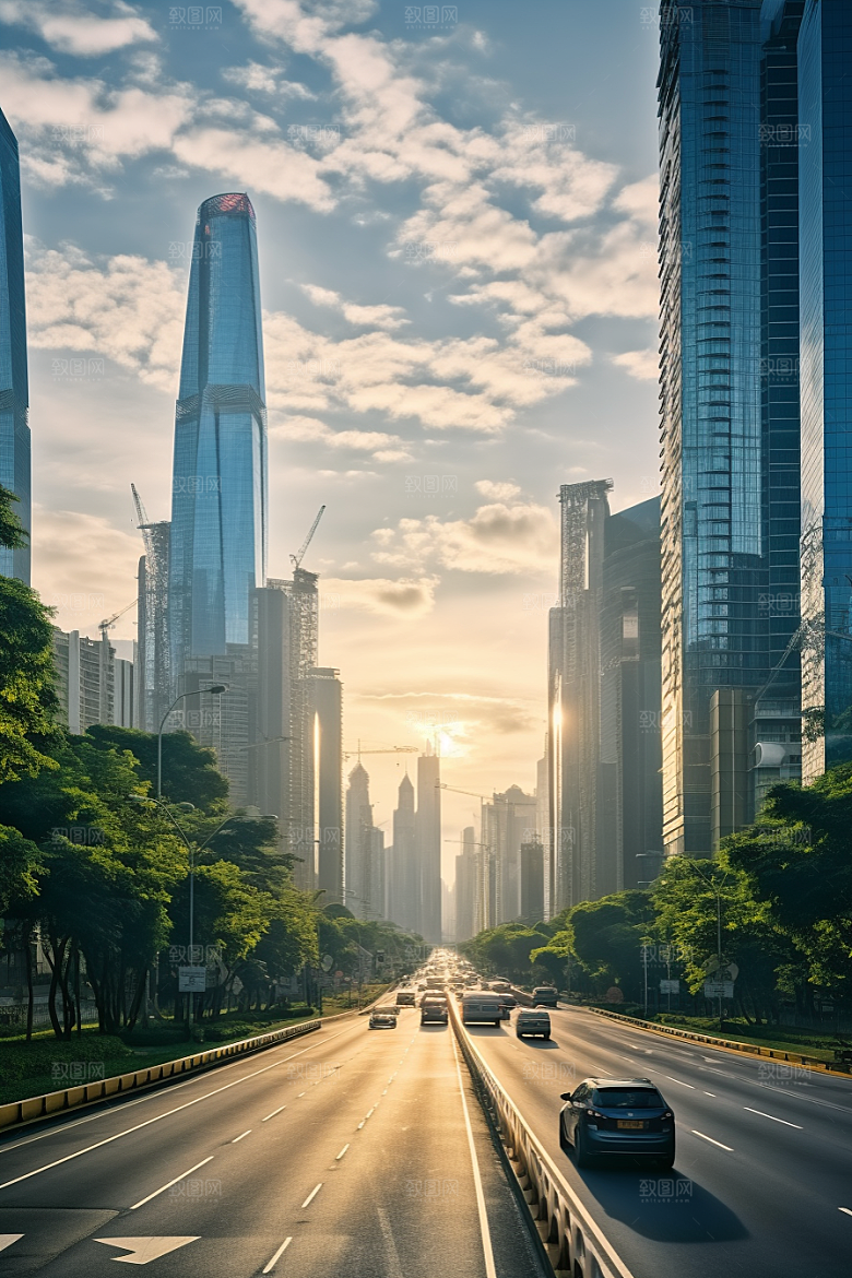 深圳城市风光新城现代化摄影图