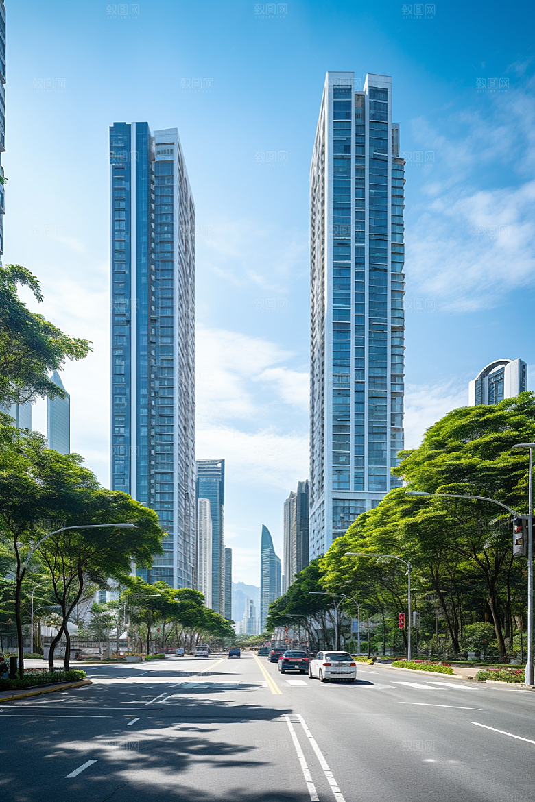 深圳城市风光国内游现代化摄影图