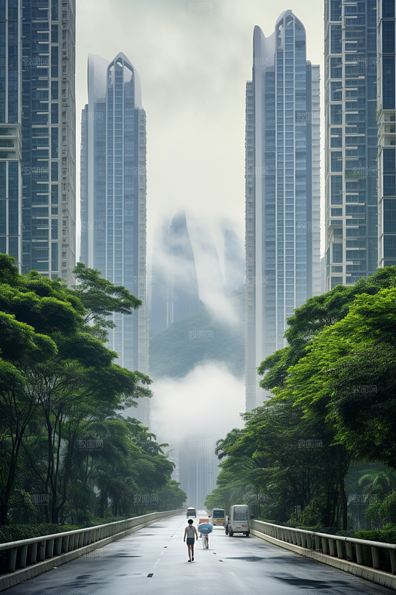 深圳城市风光新城旅游摄影图