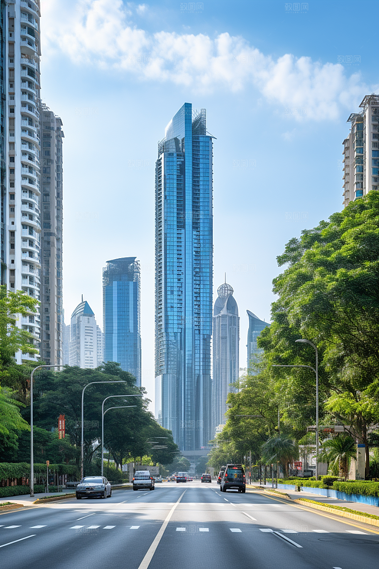 深圳城市风光新城现代化摄影图