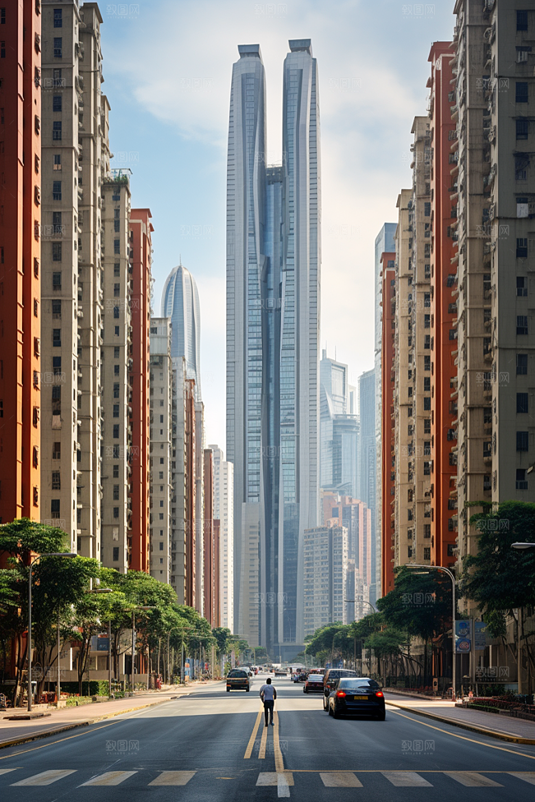 深圳城市风光经济特区景色摄影图