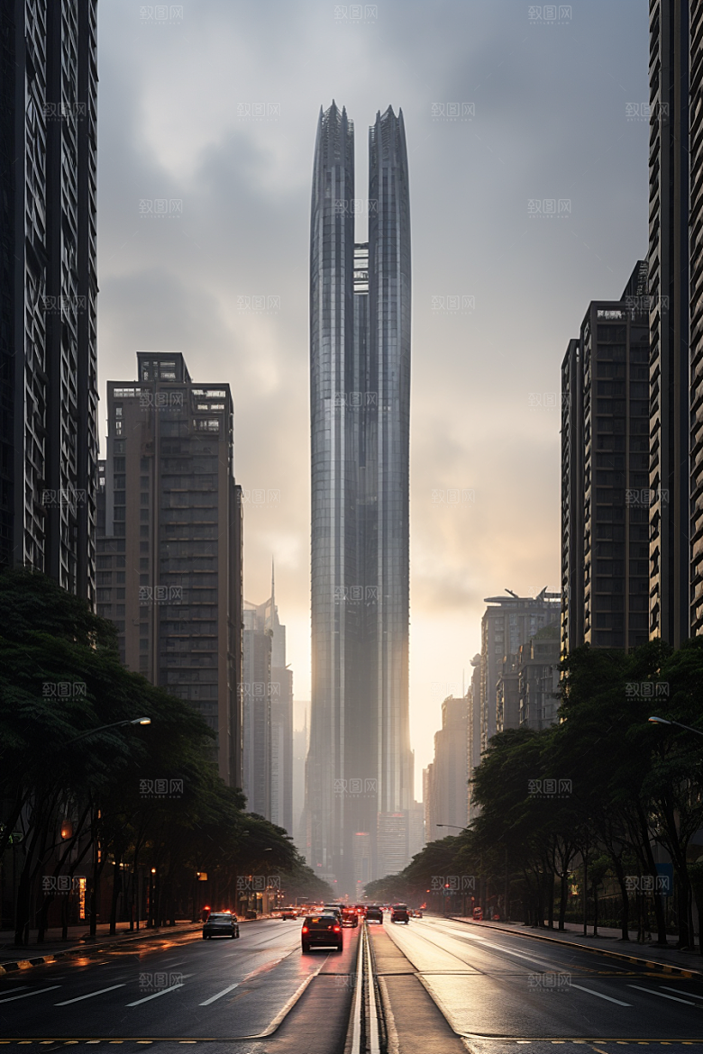 深圳城市风光现代化地标摄影图