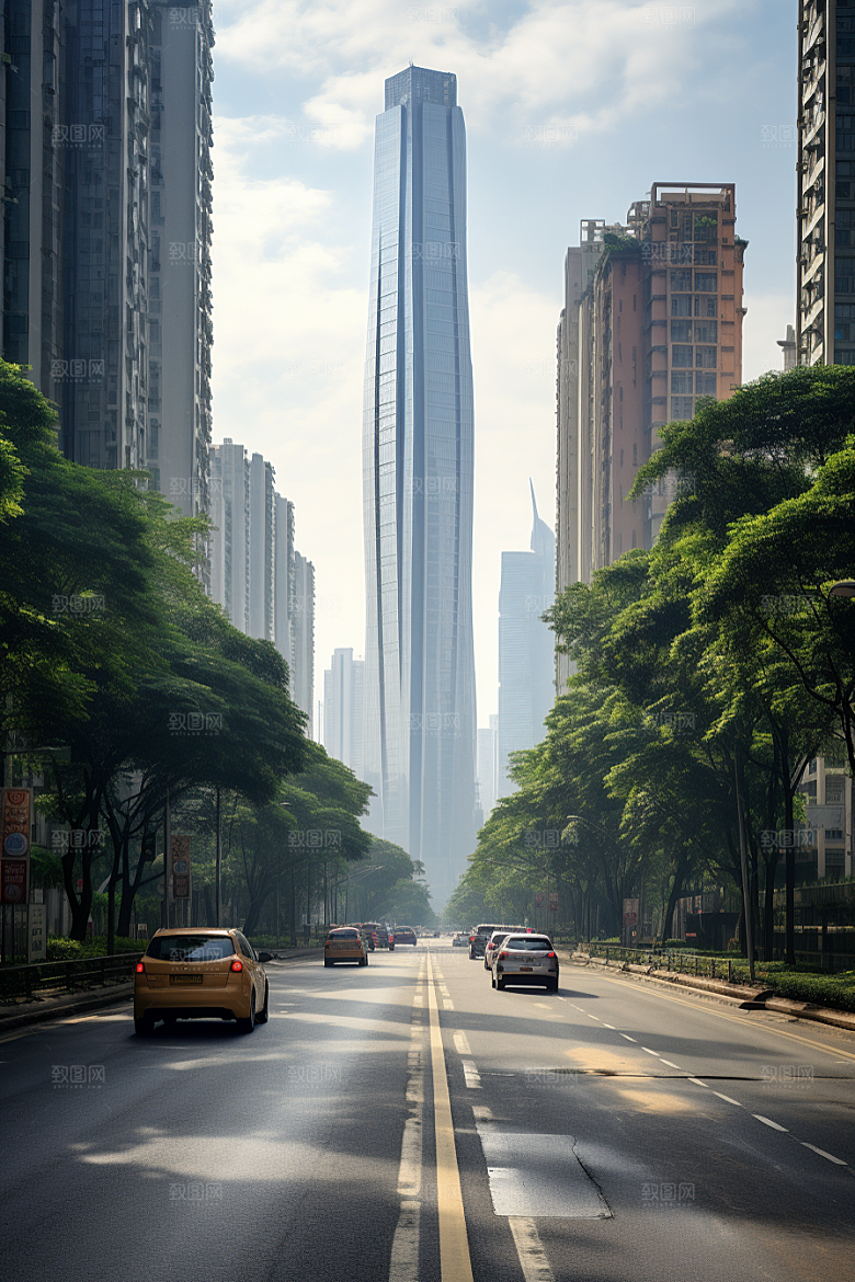 深圳城市风光经济特区新城摄影图