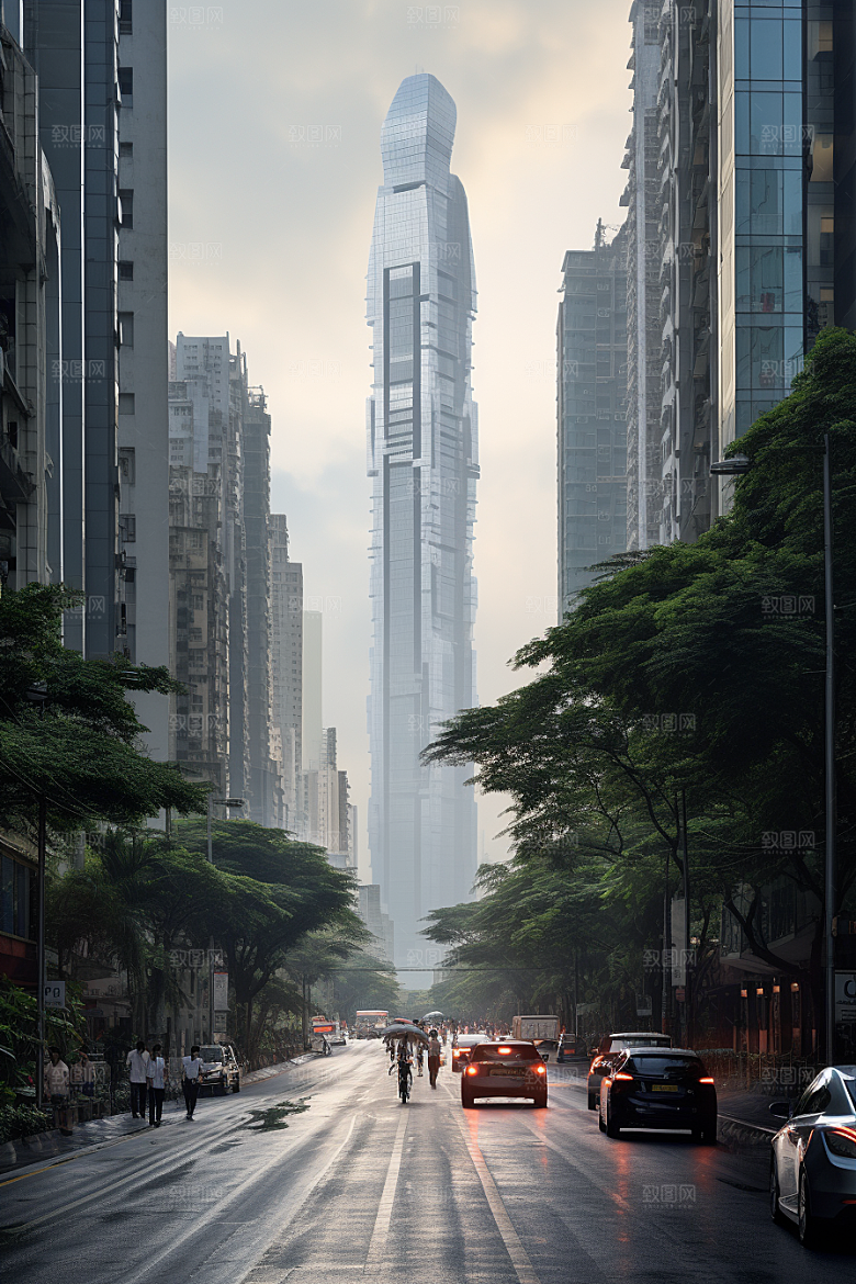深圳城市风光地标新城摄影图