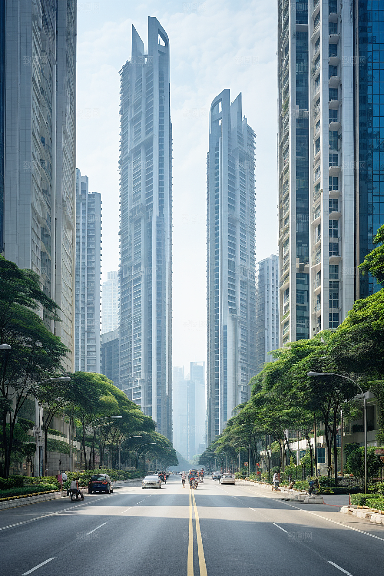 深圳城市风光新城现代化摄影图