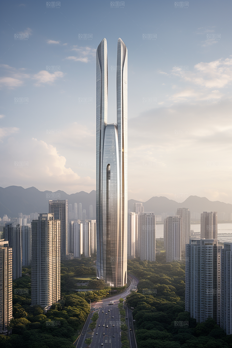 深圳城市风光现代化景色摄影图