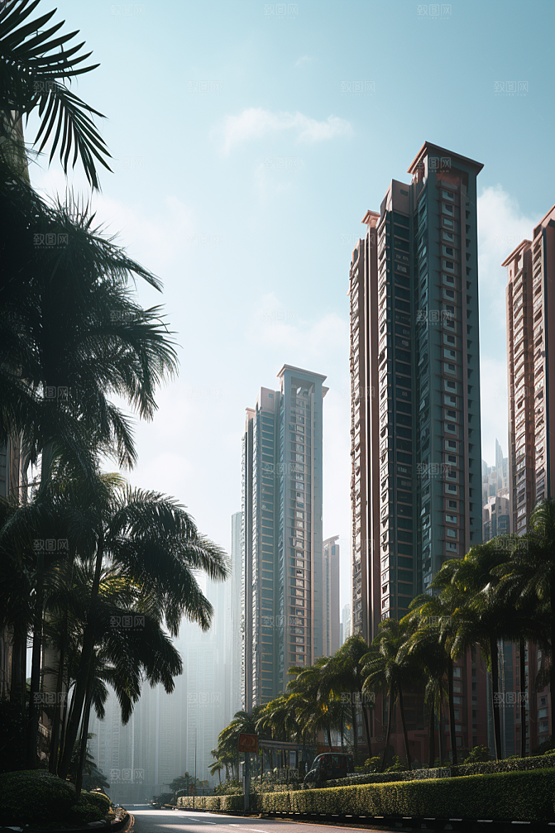 深圳城市风光经济特区旅游摄影图