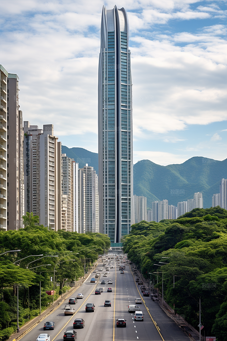 深圳城市风光现代化旅游摄影图