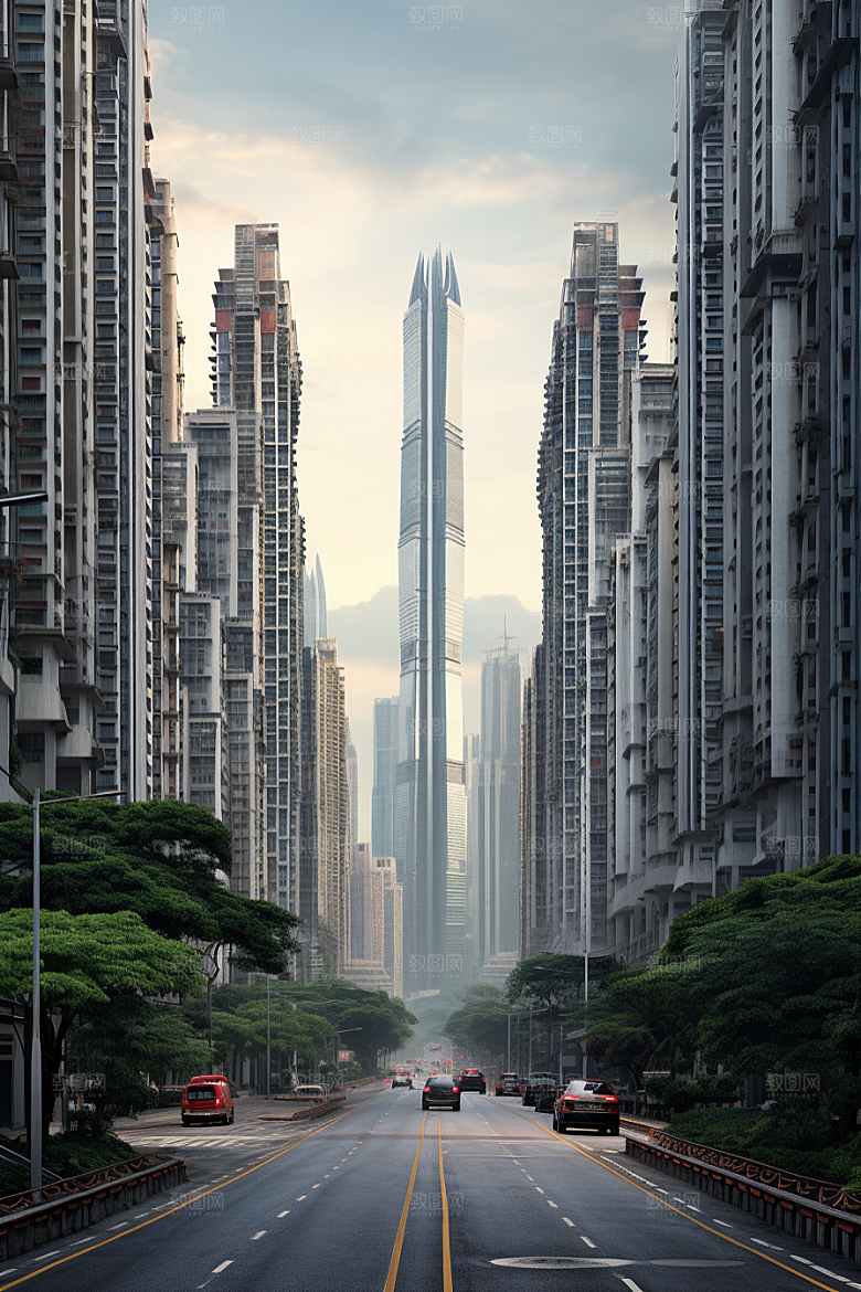 深圳城市风光风景现代化摄影图