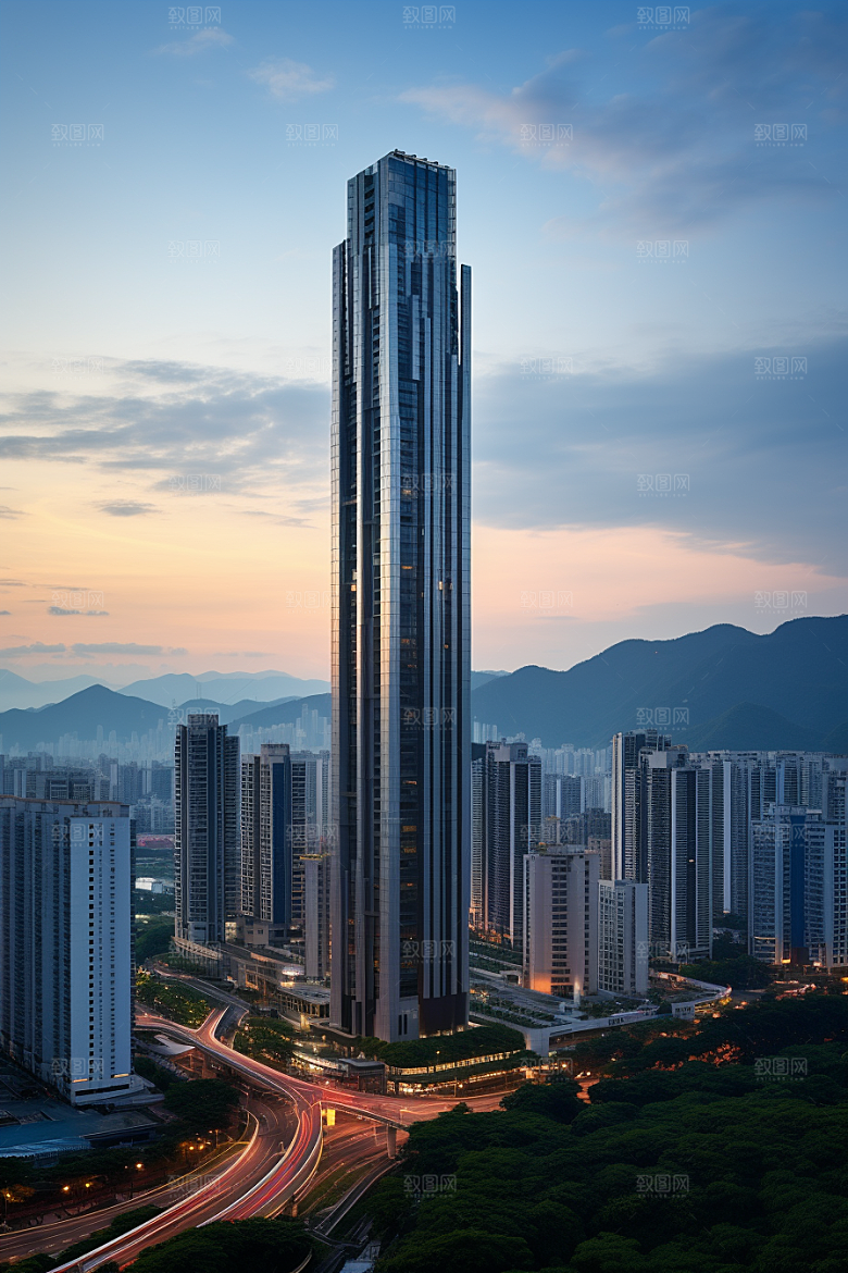 深圳城市风光景色现代化摄影图