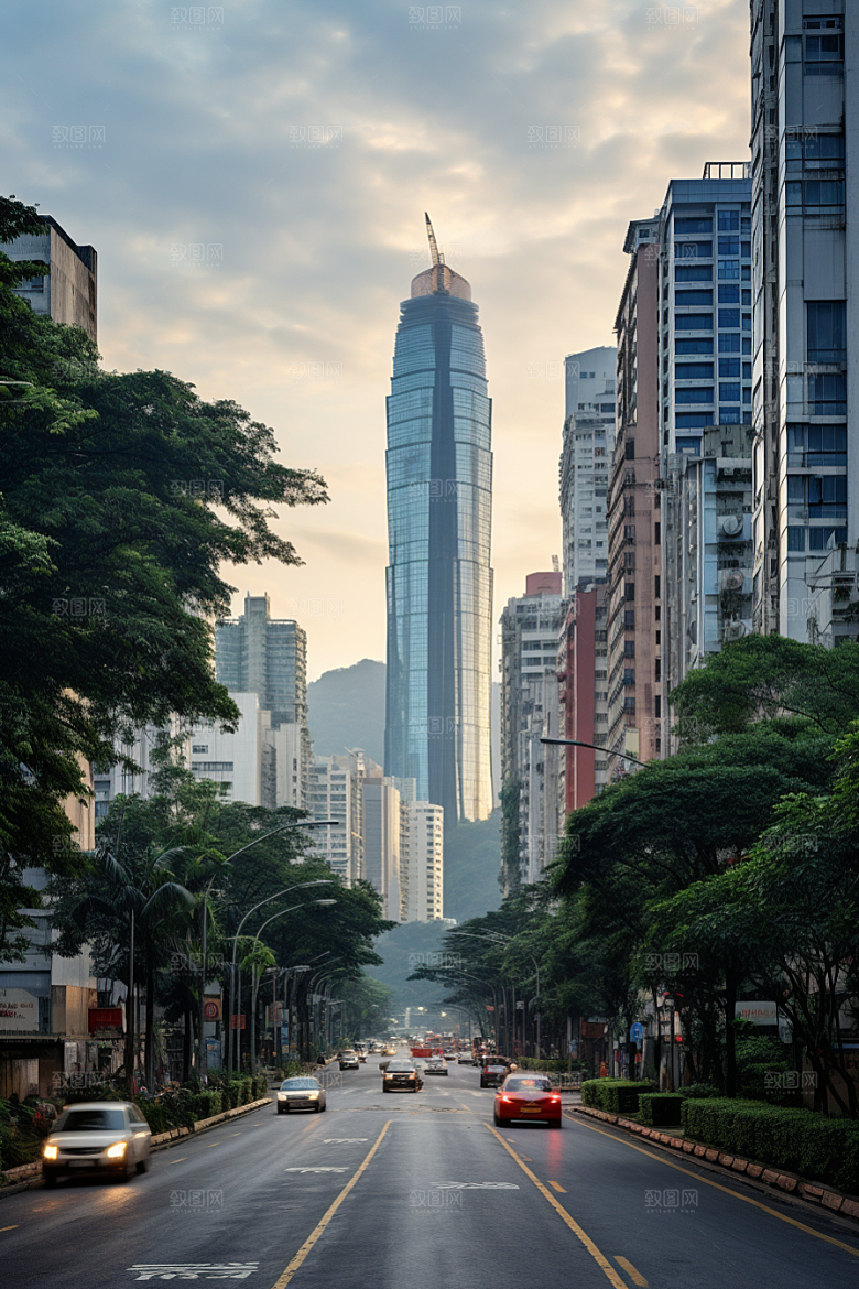 深圳城市风光经济特区旅行摄影图
