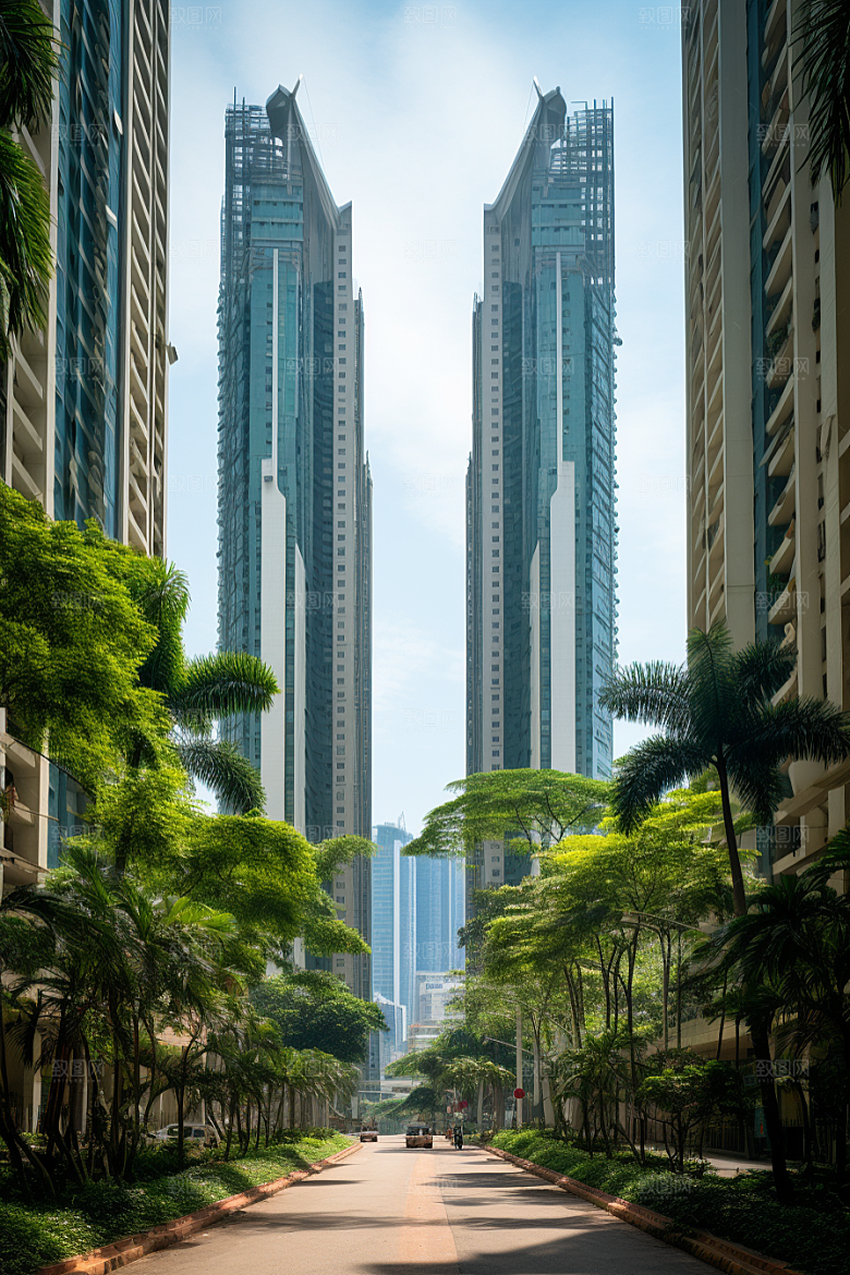 深圳城市风光现代化地标摄影图