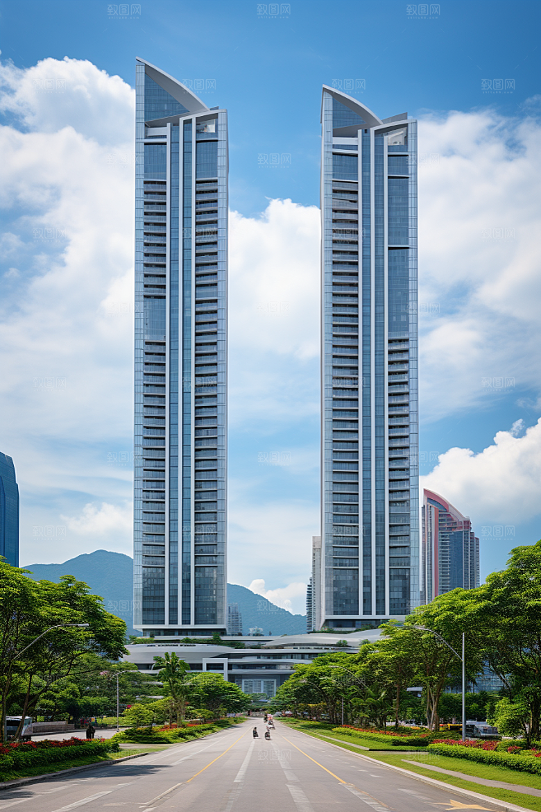 深圳城市风光高清地标摄影图