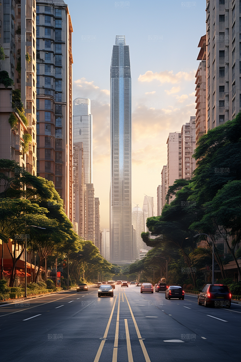 深圳城市风光景色现代化摄影图