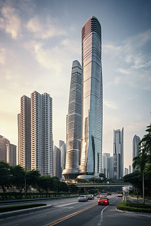 深圳城市风光高清风景摄影图