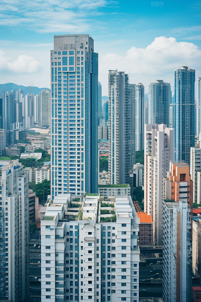 深圳城市风光都市新城摄影图